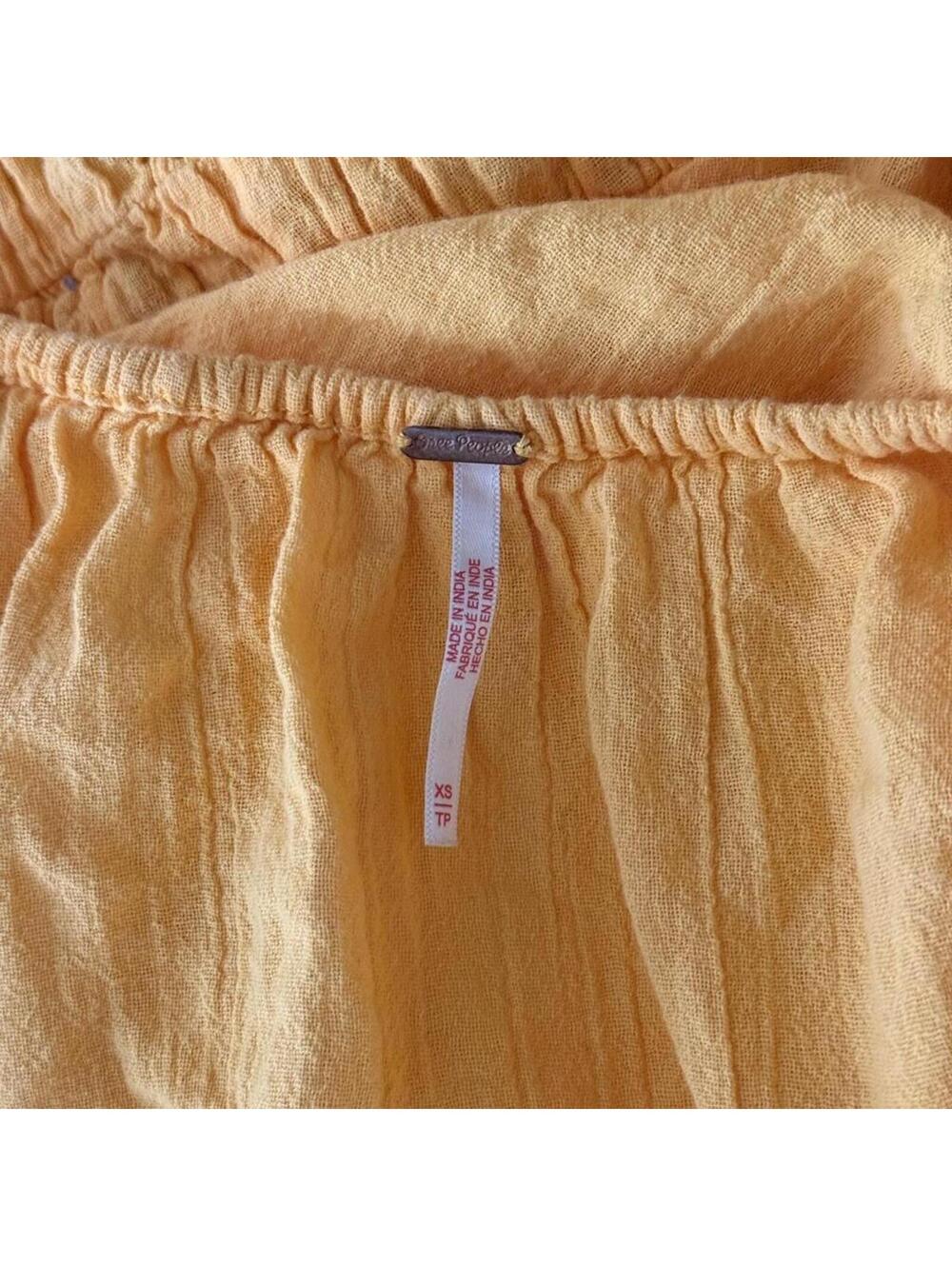 Free People Bird of Paradise So Scenic Yellow Mini Dress ☀️ - Picture 4 of 4